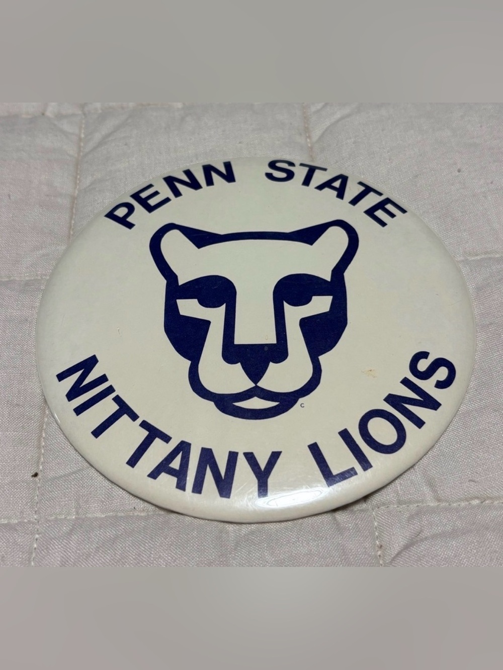 Vintage HUGE Penn State Nittany Lions Pin - 6 inch diameter